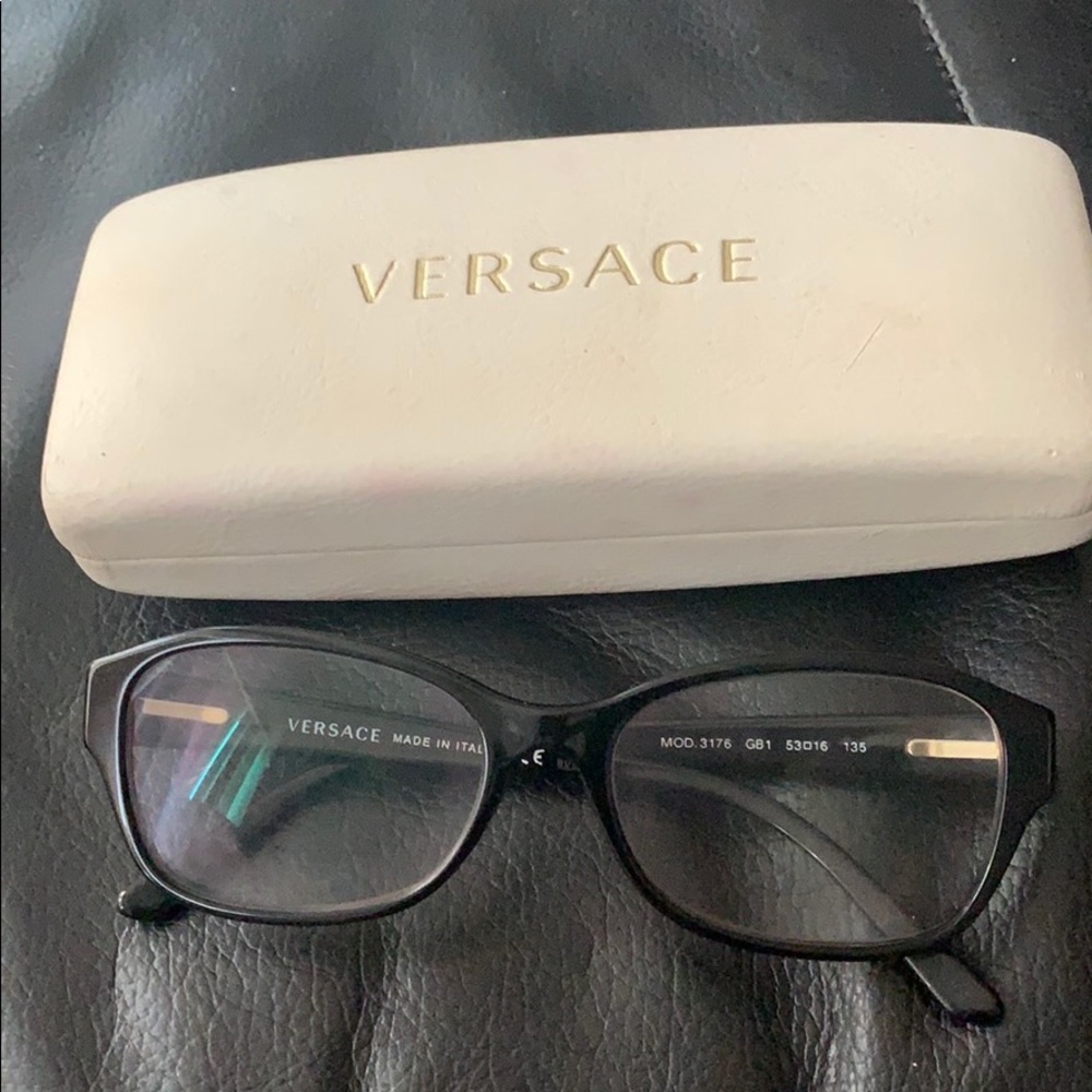 Versace reading glasses and case